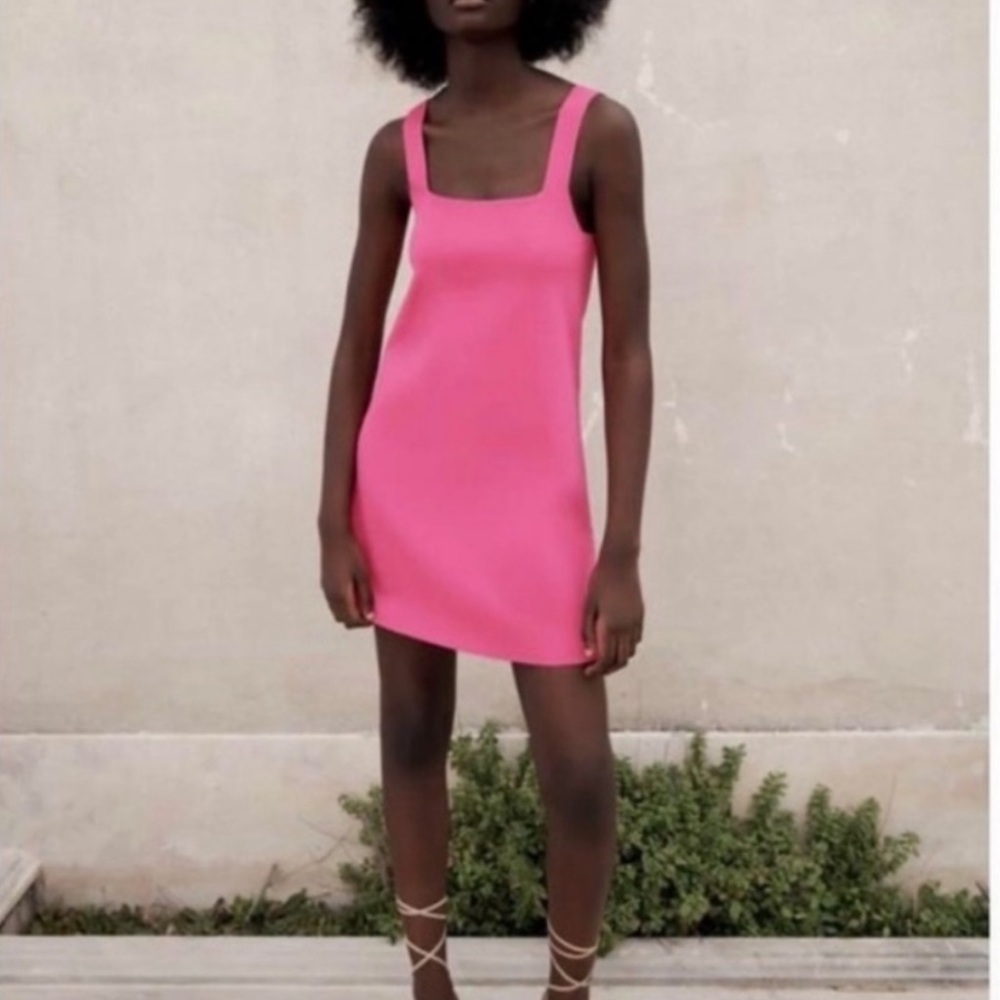 Hot Pink Zara Mini Dress Size Small NWT